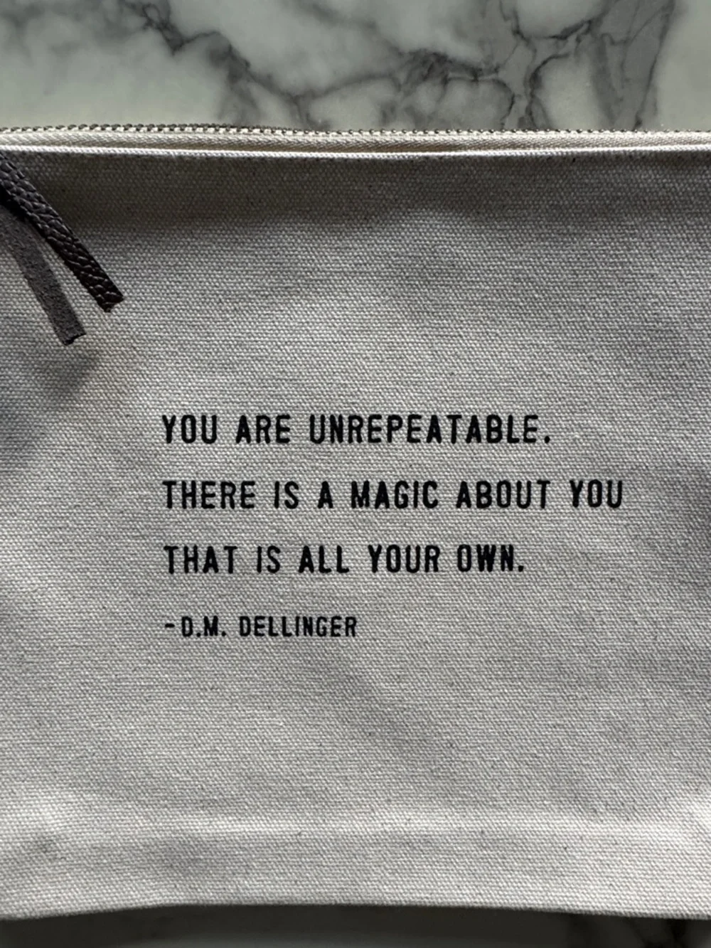 Sugarboo Zippered Bag Pouch Inspirational Quote